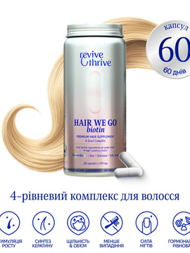 REVIVE AND TRIVE Добавка дієтична HAIR WE GO biotin