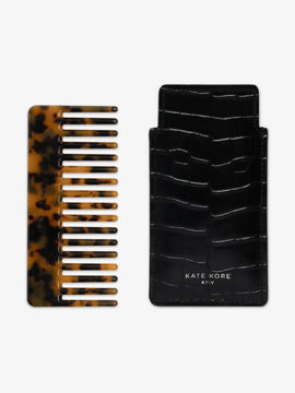 KATE KORE Hair Comb Гребінець для волосся чорний з текстурою